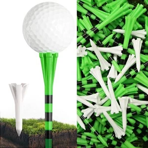 Golf Tees Plastic 3 1/4 2 3/4 1 1/2 Inch Unbreakable 80 Driver Tees with 20 Iron - Picture 1 of 5