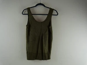 ANN TAYLOR Women's S Olive Green 100% Viscose Glossy Sleeveless Top NEW $79 - Picture 1 of 6