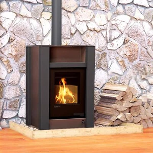 Aquaflam Vario Lend Basic Wasserführender Kaminofen Brown 11 kW (5 kW - Bild 1 von 7