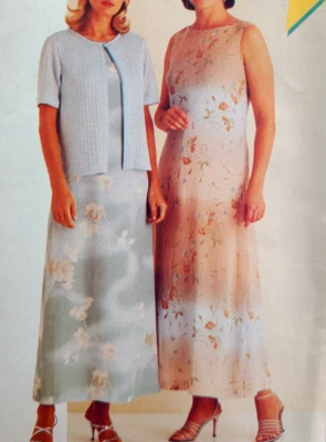 Uncut McCalls Stitch 'n Save P414 Sew Pattern Sleeveless Dress Cardigan Jacket - Image 1 of 4