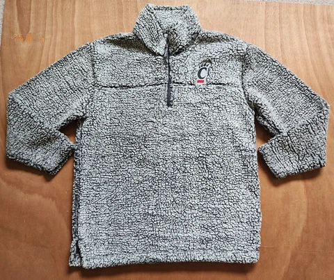 Cincinnati Bearcats Boxercraft Quarter Zip Sherpa Fleece Pullover Size Large Cover