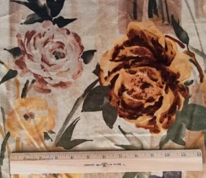 Vintage Velvet Velour Floral Designer Fabric Rodolph Bountiful 1999 By The Yard - Picture 1 of 14