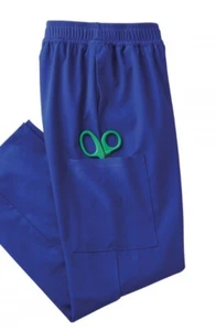 Jockey Scrubs Men's Med Royal Blue Scrub Pants Zip Fly Pockets Elastic Waist New - Picture 1 of 13