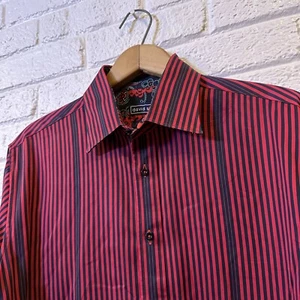 David Smith Long Sleeve Men's Geometric Button Up Shirt Size M - Picture 1 of 6