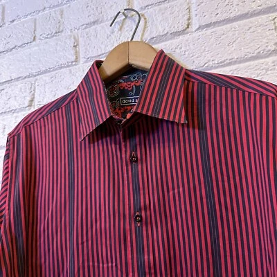 David Smith Long Sleeve Men's Geometric Button Up Shirt Size M - Image 1 of 4