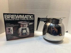 Vintage Brewmatic Stainless Steel Coffee Pot Decanter Carafe w/Lid Retro DSS-12 - Picture 1 of 10