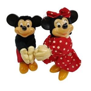 VTG MICKEY MOUSE & MINNIE MOUSE Disney PLUSH Clipon GRABBER Hugger Doll TOY  - Picture 1 of 9
