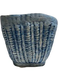 Unique Handmade Ceramic Pottery Vase/Basket Primitive Rustic Style - Picture 1 of 8