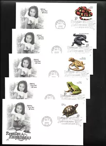 US FDC 2003 Reptiles and Amphibians 5 Covers by Artcraft Scott 3814-18 | - Picture 1 of 1