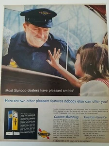 1960 Sunoco Benzin Zapfsäulenwart kleines Mädchen Vintage Werbung - Bild 1 von 1