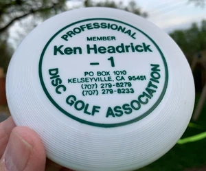 Whamo Frisbee (Vintage) Ken Ed Headrick MINI Disc Golf #345 (Free Innova Pin) - Picture 1 of 12