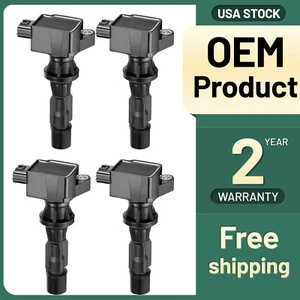 Set of 4 New Ignition Coils for Mazda 3 6 CX7 MX-5 Miata L4 2.0L 2.3L 2.5L UF540 - Picture 1 of 7