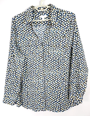 Blusa para mujer CHARTER CLUB 100 % poliéster manga larga bolsillo lunares talla XL Foto 1 de 4