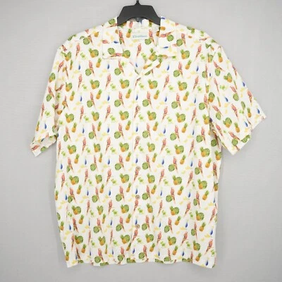 Camisa Roundtree Yorke Caribe Manga Corta XL Loro Piña Tropical Nueva Sin Etiquetas Foto 1 de 4