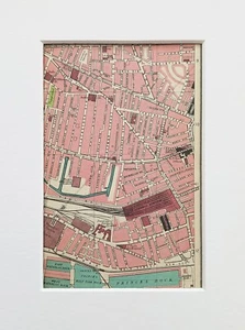 Vintage 1940s Liverpool Map - Mounted - Waterloo & Princes Docks (27) - Picture 1 of 1