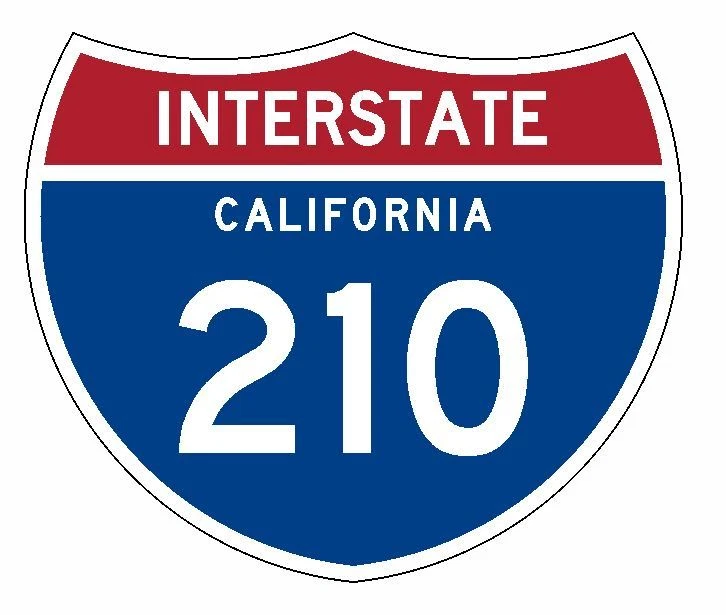 WINTER PARK PRODUCTS Interstate 210 Sticker R1981 California Highway Sign Road Sign