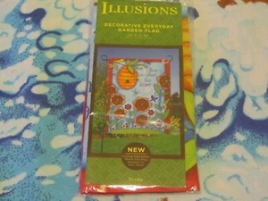 ~12.5" X 18" GARDEN FLAG~THERE IS NO PLACE LIKE HOME~BEEHIVE~FLOWERS~BUTTERFLY~ - Picture 1 of 12