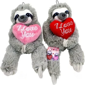Perezoso con corazón peluche animal de peluche 25 cm grande I Love You NUEVO - Imagen 1 de 3