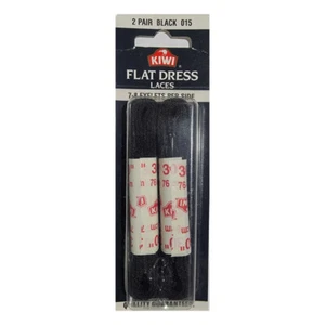 Cordones planos negros para vestido Kiwi, 30 pulgadas - 2 pares - Imagen 1 de 4