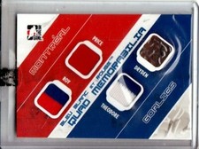 2008-09 ITG Bleu Blanc et Rouge Quad Memorabilia #2 Price/Roy/Dryden/Theodore /9