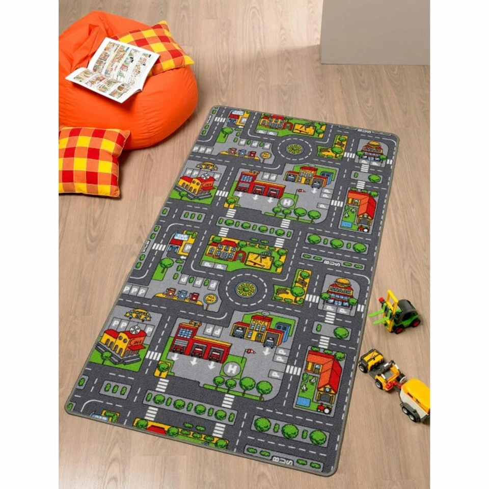 Meubinex Spielteppich Spiel Teppich Straßenteppich Kinderteppich 100 x 165 cm - Bild 1 von 1
