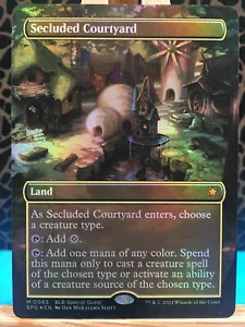 MTG - Secluded Courtyard. Bloomburrow. Blb Special Guest - Foil Mythic Land. - Picture 1 of 2