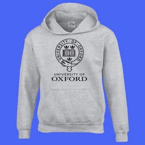 Sudadera con capucha gris con logotipo de la Universidad de Oxford talla S-3XL - Imagen 1 de 1