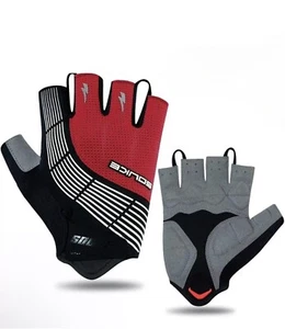 Souke Road Cycling Gloves Half Finger Biking, Shock-Absorbing Anti-slip Red S - Picture 1 of 6