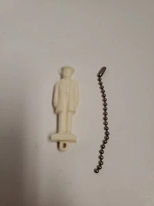 VINTAGE 70s JACK DANIELS Whiskey Man Hard Plastic Old Key Chain Figure Figurine - Picture 1 of 5