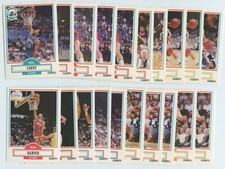 1990 Fleer HOFs & Stars 40 Card Lot Inc. Curry, Dumars, Laimbeer, Rodman, Mullin