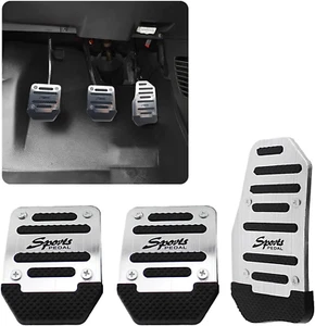 3 PCS Car Non-Slip Aluminum Alloy Pedal Pads, Manual/Automatic Gearbox Gas Pedal - Picture 1 of 12