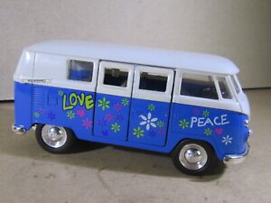 483W Welly 49764 VW Combi 1963 Volkswagen T1 Bus Peace and Love Friction 1:39