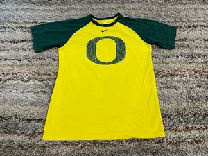 Oregon Ducks Football Nike Youth Boys XL 20 Raglan T-Shirt Yellow Green - Picture 1 of 9
