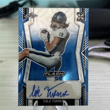 "1/20" 2021 LEAF METAL FLASH ROOKIE AUTO OF COLE TURNER - NEVADA CARD # BA-CT2