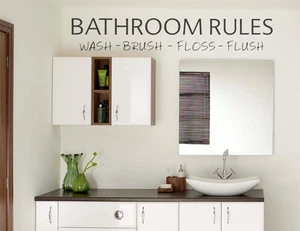 Bathroom Walls Wall Art Quote, Wall Sticker, Modern Decal Transfer - Picture 1 of 5