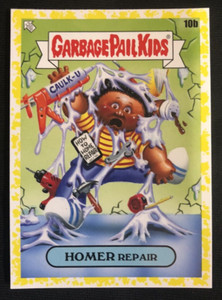 Garbage Pail Kids 2020 35th Anniversary 10b HOMER Repair Yellow Parallel GPK