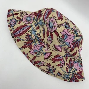 NEW Hat Attack Crusher Bucket Hat 100% Washed Cotton Floral Fuchsia Pink NWT - Picture 1 of 11