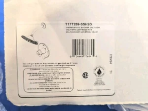 Delta T17T259-SSH2O Trinsic Thermostatic Shower Trim Only w Cartridge. Stainless - Picture 1 of 9