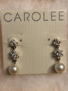 Carolee Pearl Drop Earrings - 2007 Lord And Taylor - Picture 1 of 3