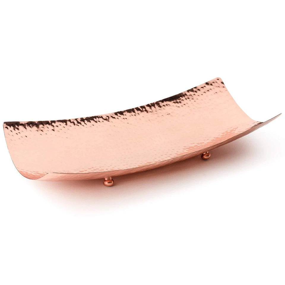 Colleta Home Rectangular Copper Serving Tray- Copper Serving Tray and Platters-