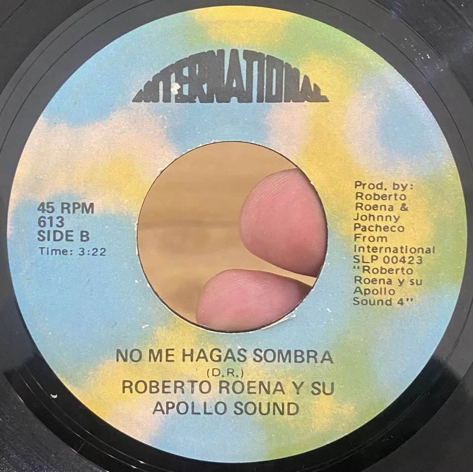 RARE Latin Salsa 45 ROBERTO ROENA Y SU APOLLO SOUND Con Los Pobres Estoy VG* - Image 1 of 4