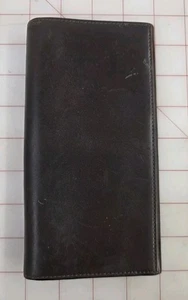 United Arrows Green Label entspannende lange Geldbörse mit Doppelfaltung 71/2 x 4 in Cordovan-Leder - Bild 1 von 8