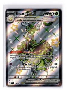 Espathra ex (Full Art) - 214/091 SV Paldean Fates Ultra Rare - NM - POKEMON TCG - Picture 1 of 2