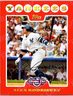 8.5x11 Baseball Opening Day 2008 Alex Rodriguez 2008 Ryan Howard Topps - Image 1 of 2