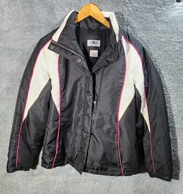Athletic Works Black White Pink Winter Ski Jacket Women's Size Small 4/6  - Image 1 of 4