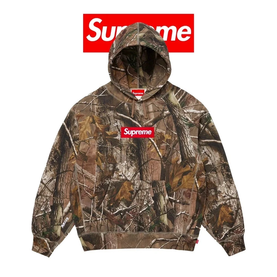 Sudadera con Capucha Supreme Box Logo (FW25) - Camuflaje Árbol Real L - XL PEDIDO ANTICIPADO Foto 1 de 1