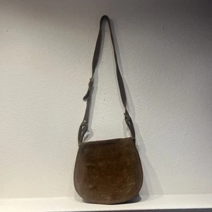 Vintage Brown Boho Hippie Suede 60’s ~ 70s bag Purse - Picture 1 of 14