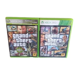 Grand Theft Auto IV 4, Grand Theft Auto V 5 (Microsoft Xbox 360, 2013) ¡2 juegos!  - Imagen 1 de 10