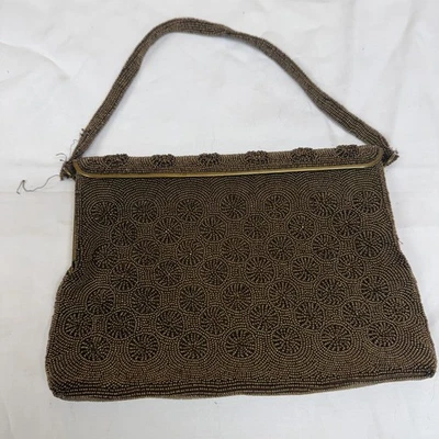 Bolso de noche vintage con cuentas cóctel boda hecho en Bélgica Foto 1 de 4