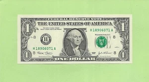 2003 ..UNCIRC $1 H 1890 6071 A ....2003 $1 H-A BELLA BANCONOTA FRN - Foto 1 di 2